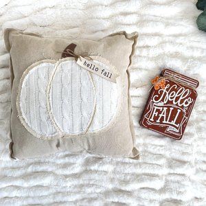 Hello Fall Home Décor Bundle, Autumn Décor, Farmhouse Pillow & Wall Art Bundle